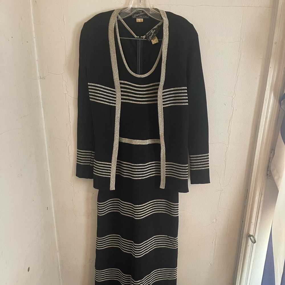 Vintage 70’s wool and metallic fiber dress made by Crissa